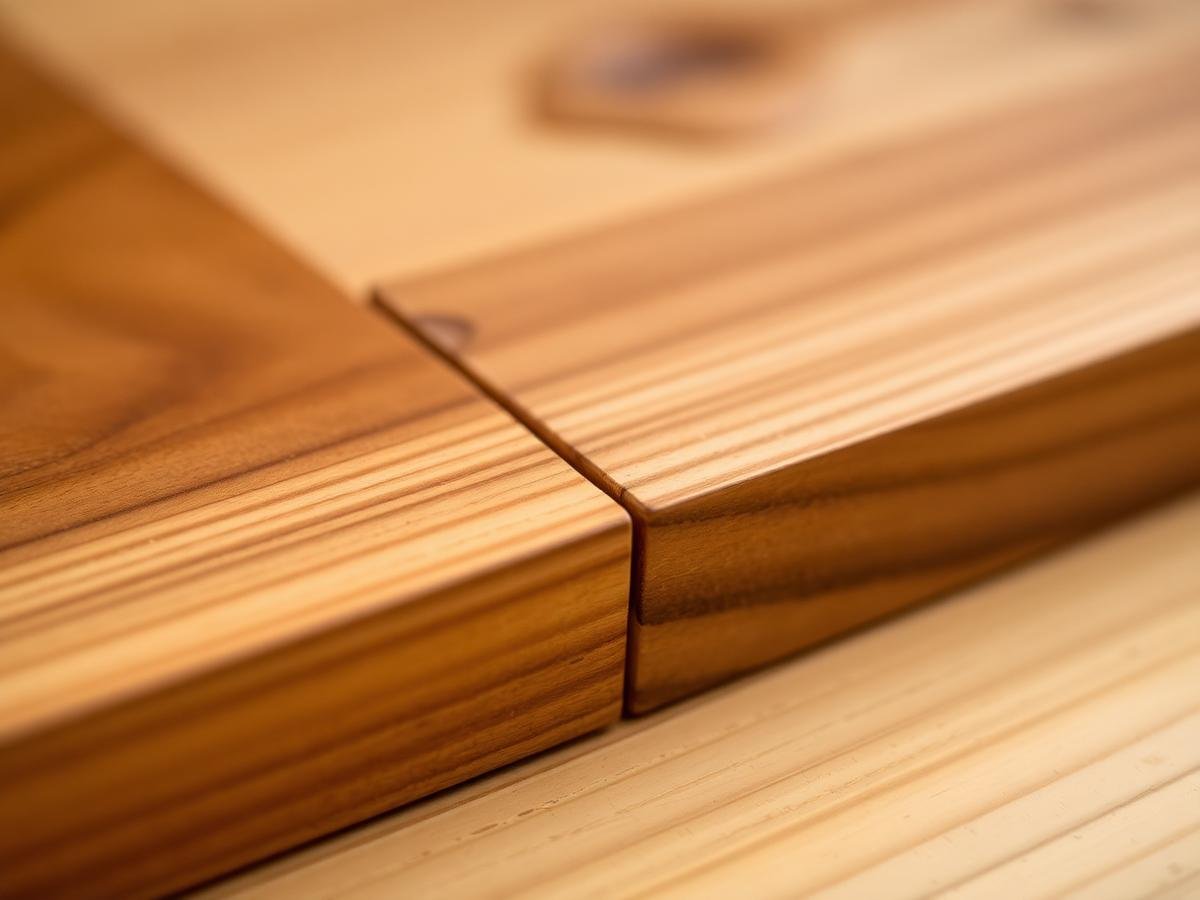 Detail of a hand-finished walnut joint